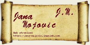 Jana Mojović vizit kartica